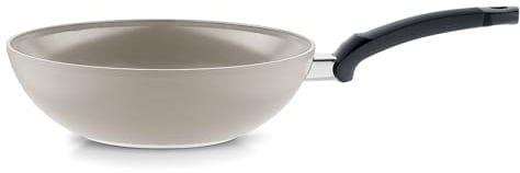 Fissler Ceratal - Pentola Wok in alluminio (diametro 28 cm, 3,7 l), padella in ceramica con rivestimento antiaderente, bordo alto, senza PFAS/PTFE, Made in Germany, compatibile induzione