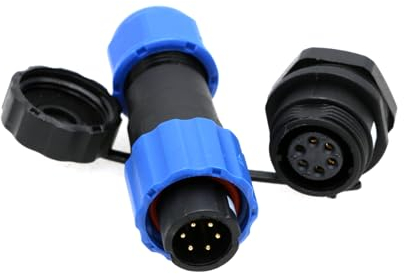 ZBLZGP Connettore per saldatura SD13 a 6 poli, impermeabile, antipolvere, LED, cavo di alimentazione per auto, filo elettrico maschio, femmina, connettore per aviazione