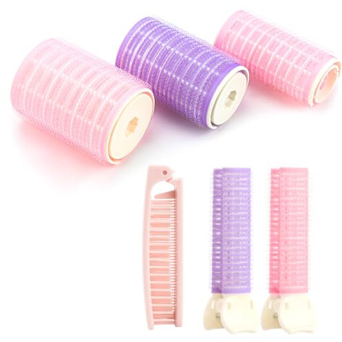 Haarwickel-Set 6 Stück,Große Haarwickler,Pony-Lockenwickler,Volumenwurzel-Clip-Set für mittellanges Haar,Geeignet für Frauen,Enthält 3 Lockenwickler (Volumizing Hair Clips se)
