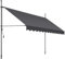 tectake® Toldo Terraza Manual Regulable en Altura con Manivela, Toldo Balcón sin Taladros, Toldo Extensible Terraza, Resistente a Rayos UV, Protección Solar y Repelente al Agua - 350 cm - Negro/Gris