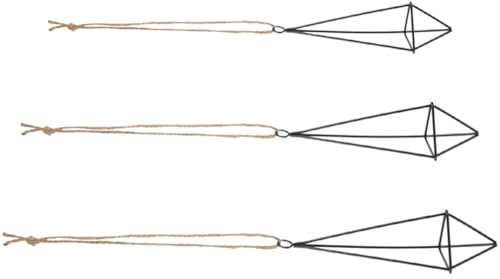 Milisten 3st Air Ananasständer Hängende Airplants-Rack Wandhalter Für Luftpflanzen Hängende Luftpflanzenhalter Tillandsienhalter Tillandsia-displayhalter Hanfseil Blumenkorb Wandbehang