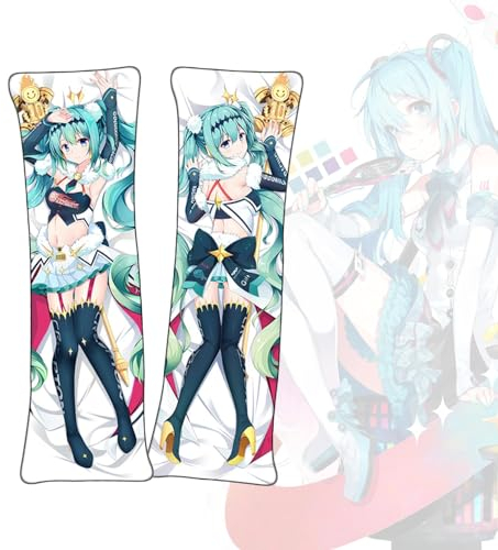 FDSAD Anime Kissenbezüge Hatsune Miku Anime Körper Kissen Dakimakura doppelseitiger Körperkissenbezug