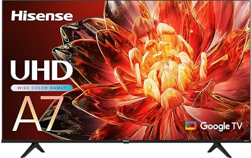 Hisense A7 Series 43-Inch Class 4K UHD Smart Google TV with Voice Remote, Game Mode Plus, Chromecast Built-in (43A7N, 2024 Model)