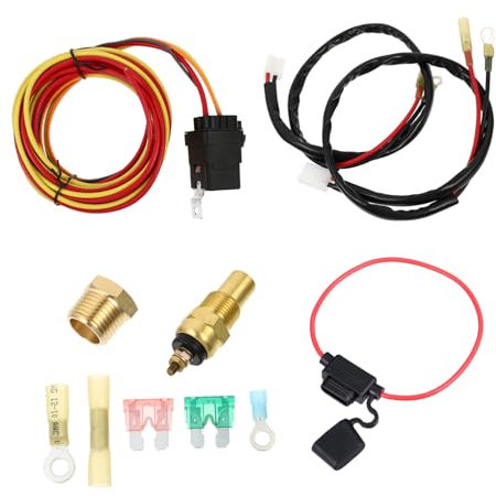 JECOMPRIS 1juego Kit De Cableado De Ventilador Eléctrico Para Automóvil Conexión Doble Interruptor Fácil Instalación y Reemplazo Accesorios Duraderos y Eficientes