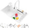 Fregadero de cocina con grifo de cocina multifuncional, fregadero de acero inoxidable con lavavajillas para tazas, fregadero de cocina en cascada, color blanco con juego completo de accesorios (75 x