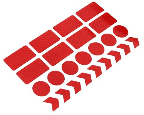 Hihaha Reflective Stickers/for Car Bumper Reflector Stickers/PVC / 24Pcs Red