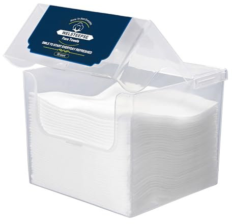 Welsteepse Asciugamani usa e getta ultra morbidi, asciugamani monouso clinicamente testati, salviette asciutte struccanti, 50 pezzi