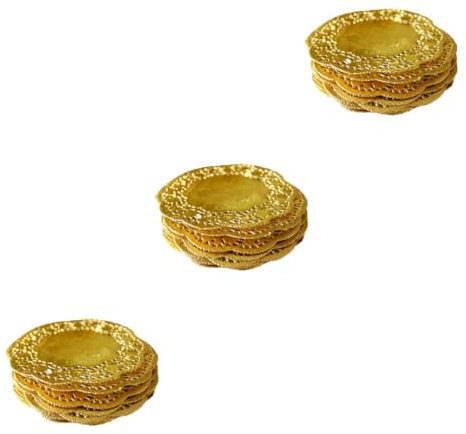 COLLBATH 300stücke Runde Kuchenunterlage Aus Lace Papier Ölaufnehmende Tortendeckchen Wiederverwendbar Verpackungspapier Für Kuchen Für Dekorationen Bei Feiern Und Veranstaltungen