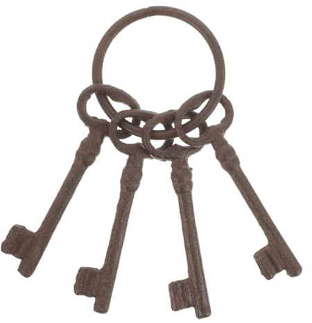 Warmhm Vintage Cast Iron Keyring for Home Decor Country Garden Wall Hanging Pirate Keys Key Holder