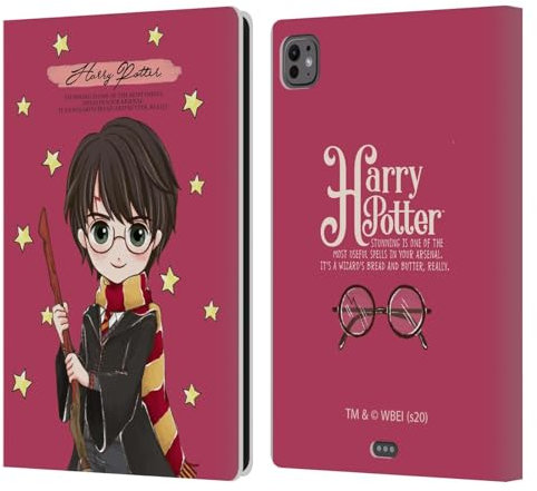 Head Case Designs Offizielle Harry Potter Harry Deathly Hallows XXXVII Leder-Wallet-Hülle Kompatibel mit Apple iPad Pro 11 M4/M5 2024/2025