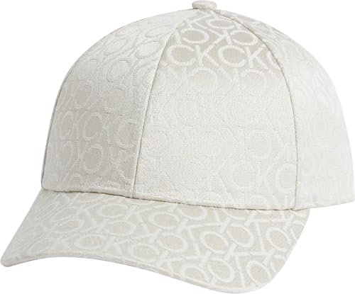 Calvin Klein Monogram Jacquard Cap, PCJ - EKRU, One size