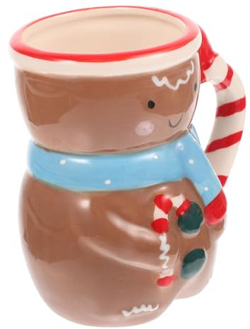 BEBEMOKO Schneemann Weihnachtstasse Keramik Suppentasse Personalisierte Tasse Frühstückstasse für Weihnachten