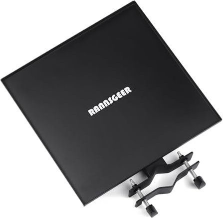 Rannsgeer Heavy Duty Metal Square Tray for Tripod Speaker Stand and TV Stand (11.8x11.8)
