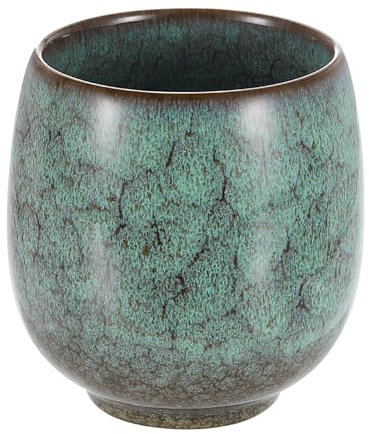 sourcing map Chinese Ceramic Teacups 5.75oz Traditional Gong Fu Tea Set Ceramic Mate Teacup Japanese No Handle Small Coffee Cup for Mate Tea Coffee Wine Drinks, Light Green
