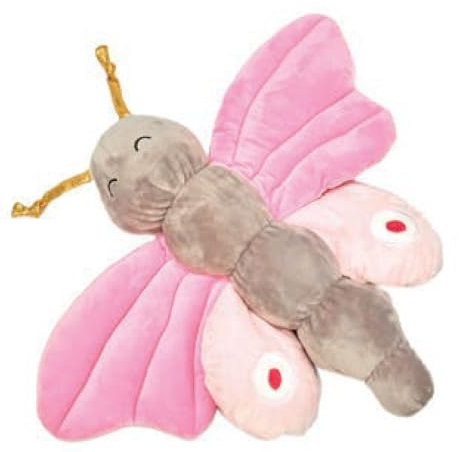 ToyToyToy Plüsch Schmetterling Plüschtier 30 cm Butterfly grau rosa