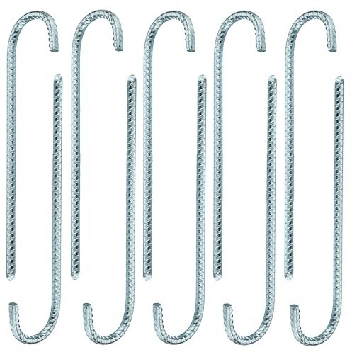 10 Stück Zeltnagel 30cm Ø10mm J-Form geriffelte J-Typ für Pavilons Erdanker