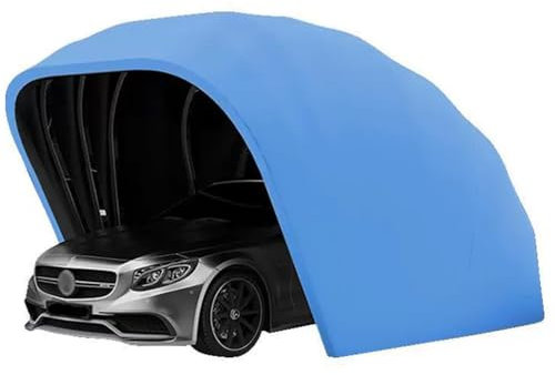 Garage Mobile Semi-Automatique,Abri de Voiture Mobile Pliable,Auvent hydraulique en Acier Inoxydable,Garage Portable,pour auvent résistant au Soleil, à la poussière et à la Pluie
