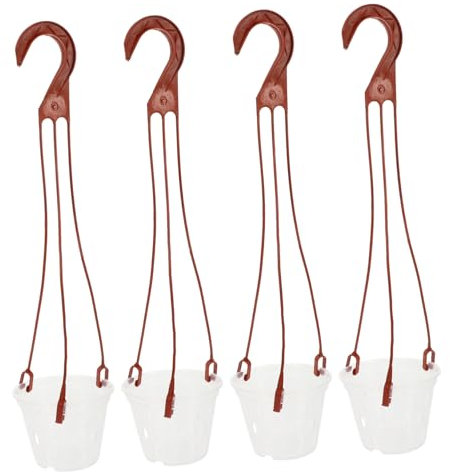 UKCOCO 4pcs Orchid Pot Hooks Basketball Planter Drainage Holes Hooks for Hanging Pp Material for Garden Office