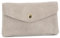 Double Tree Porte-Monnaie Cartes Femme Cuir Suède Grainé - Portefeuille Mi-Long Polyvalent - Compact Pratique - Beige