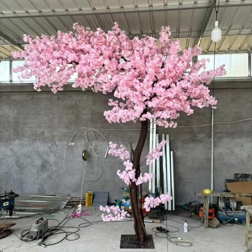 Wunderschöner Hellrosa künstlicher Kirschblütenbaum | Handgemachte Seide Kirschblütenbaum | Innen- und Außendekoration für Zuhause, Büro, Hochzeit und Party,70.87in*59.06in1.8m*1.5m