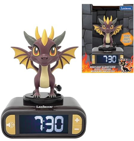 Lexibook, Dragon Réveil Veilleuse, RL800DRA