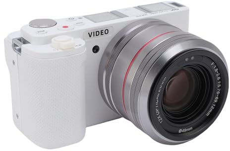 5K 64MP Digitalkamera mit Flash -WiFi 3,2 -Zoll -Touchscreme 12 -fache Optische Zoomkamera, Full HD HDR -Video, Gesichtsfokus, WiFi -Steuerung, Tragbare Reisekamera, die mit (White)