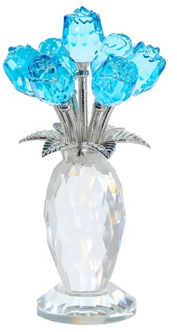 Hellblaue Kristallrose