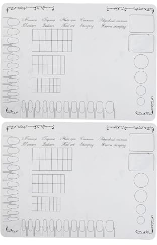 TOVINANNA Silicone Nail Practice Mat with Detachable Palette Pad Easy to Clean for Manicure Art Professionals