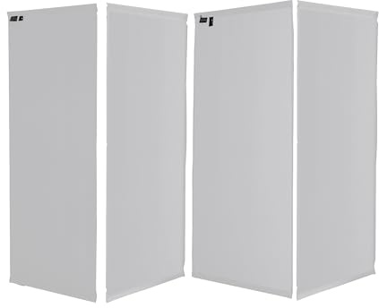QUICK STAR Ersatz Bezug Paravent 4 Teilig 170 x 220 cm Raumteiler Trennwand Sichtschutz Bespannung Weiß