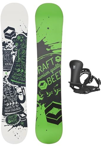 FTWO Set Snowboard TNT Grün 146cm mit Pipe Bindung M Sale