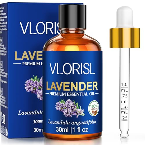 VLORISL Olio Essenziale di Lavanda 30ml, Aroma Lavanda per Diffusore | Fragranza Naturale di Lavanda per Diffusore, Tessuti e Routine Quotidiana, con Utilizzo Versatile per Casa e DIY