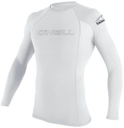 O' Neill Herren Basic Skins 50+ L/S Rash Guard, Weiß, L