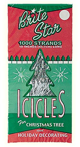 Brite Star Tinsel Icicles, 1000 Strands Per Package
