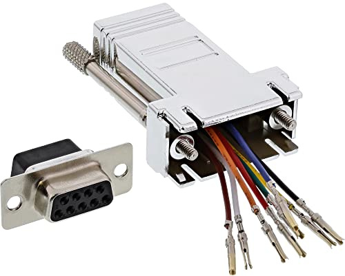 InLine 68889L Adapter, 9pol Sub D Buchse an RJ45 Buchse, metallisiert