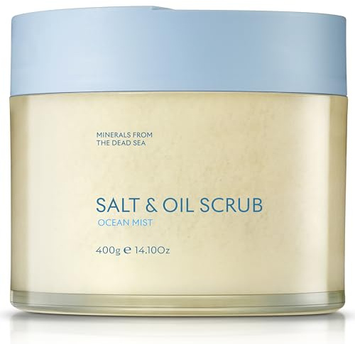 SEACRET Body Scrub - Salt & Oil Exfoliating Body Scrub with Dead Sea Minerals and Essential oils for a Rejuvenated Glow, Ocean Mist Scent, 400 GR.
