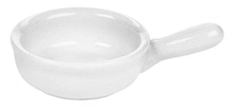 Moonlight Miniature Frying Pan Ramekin 6cm - Set of 12 - White Porcelain Condiment Pot