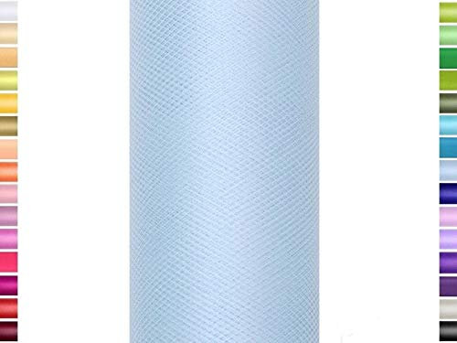 9 m de ruban en tulle, 15 cm, Tulle, Rouleau en tulle hellblau 311