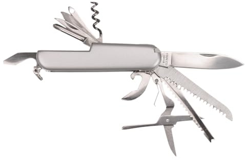 TOPEX Klappmesser | Heimwerkerarbeiten sowie Outdoor-Aktivitäten, Nagelzieher, Schraubendreher PH, Flaschenöffner, Dosenöffner und Korkenzieher