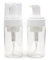 2PCS trasparente schiuma dispenser cosmetici vuote bottiglie di liquido detergente viso schiuma contenitori per Castiglia sapone liquido, Clear, 100 ml