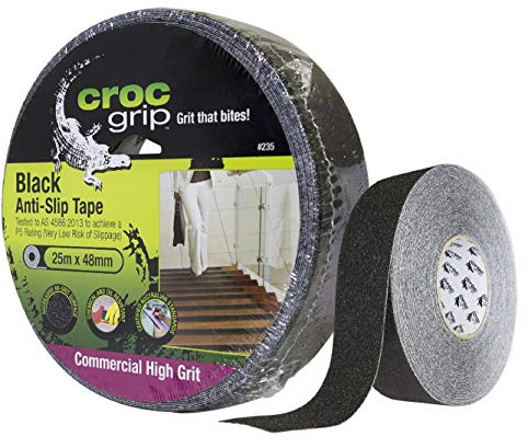 CROC grip Commercial High Grit Black Anti-Slip Tape - 48mm x 25m