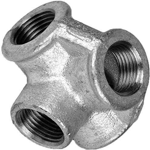 GEWINDE FITTING aus TEMPERGUSS verzinkt > Nr.223 T-Verteiler IG(Rp) x IG(Rp) x IG(Rp) x IG(Rp) > 1/2 bis 1 Zoll WUNSCHGRÖSSE einfach selbst wählen >>> 3/4 Zoll
