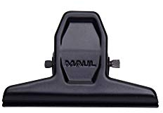 MAUL Papierklemmer MAULpro aus Metall (2 Stück) | Moderner Klemmer mit breitem Verschlussclip 7,5 cm und Klemmweite 1,2 cm | Gadget für Haushalt, Küche und Büro | Ideal für DIY Projekte | Schwarz