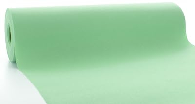 Sovie Horeca Linclass Airlaid Tischläufer Pistazie - 40cm x 24m - Einfarbiger Einmal-Tischläufer - Perforierung alle 120cm - Ideal für Dekorationen
