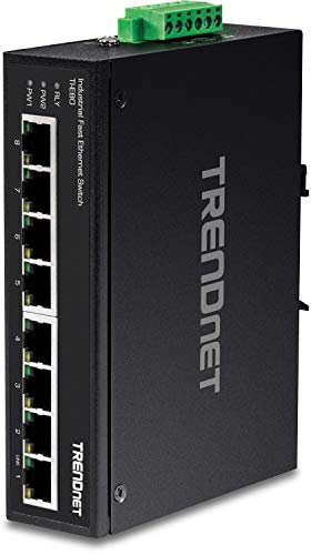 Trendnet - Switch industriale a 8 porte Fast Ethernet L2 DIN-Rail