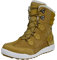 GUGGEN Mountain HPC57 Damen Fellstiefel gefüttert mit echtem Lammfell und Leder Winterstiefel Lammfellstiefel Winterschuhe Echtleder Leder Stiefel wasserdicht mit Membran Braun, EU 39