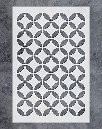 GSS Designs SL-077 Wandschablone, große marokkanische Kreise, Schablone zum Malen auf Wänden, Möbeln, Böden, Stoffschablonen, wiederverwendbare Vorlage für Wandaufkleber, Tapeten und Wanddekoration