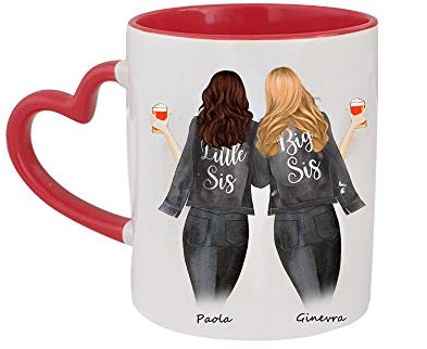 Mug Heart – Best Sister – Mug personnalisé – Fabriqué en Italie