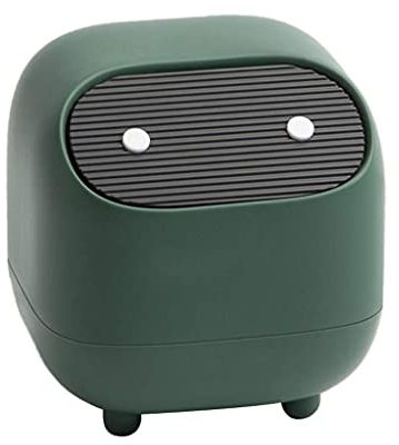 U/D Mini poubelle de bureau mignonne pour bureau, table basse, cuisine, petite poubelle (vert)