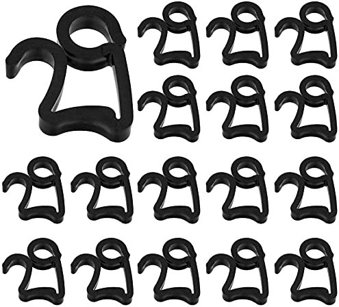 LUTER 120Pcs Black Plastic Christmas Light Gutter Clips Hanging Hooks for Christmas Outdoor LED Decorative String Lights