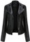 YFFUSHI Femme Blouson PU Biker Faux Leather Jacket Slim Fit Veste en Similicuir Elégante de Style Motard Zippé